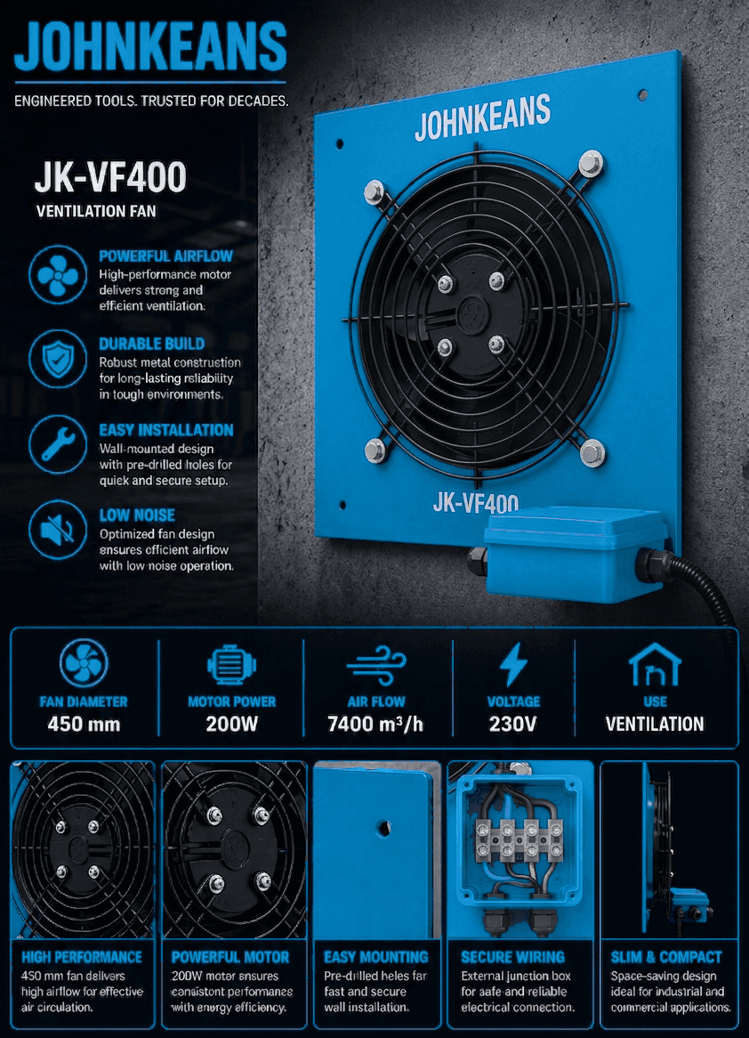 Johnkeans 450mm Ventilation Fan - Image 3